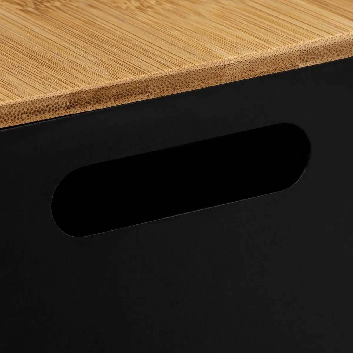 Ensemble de 3 boîtes avec couvercle en bambou BAVA - Noir - Five Simply Smart - Image 7