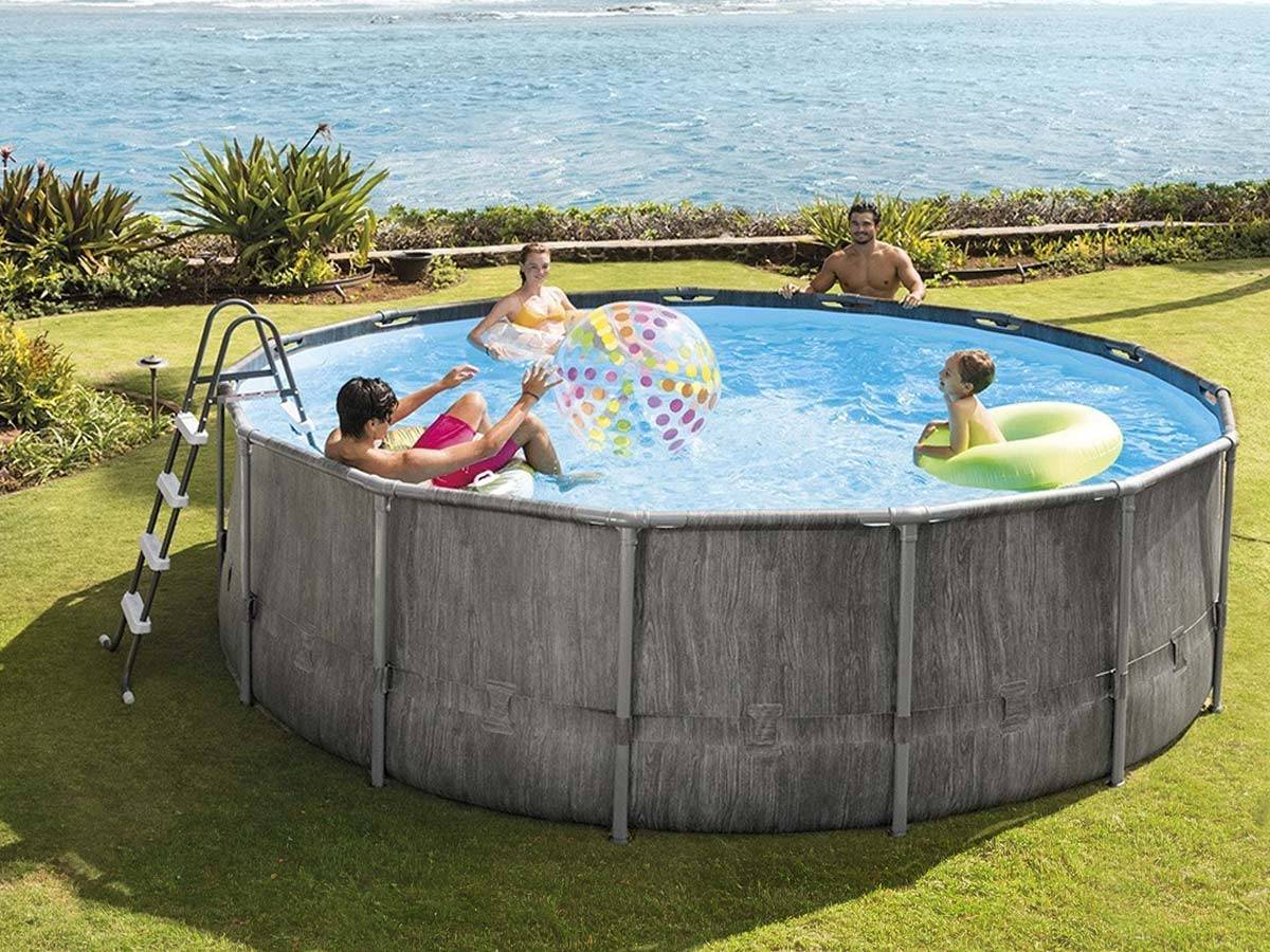 Kit piscine tubulaire Intex Baltik ronde 4,57 x 1,22 m + 6 cartouches de filtration - Image 2