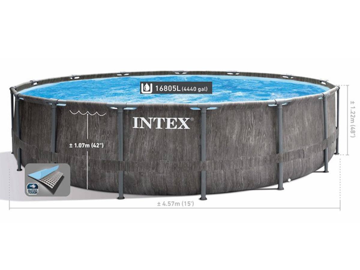 Kit piscine tubulaire Intex Baltik ronde 4,57 x 1,22 m + 6 cartouches de filtration - Image 7