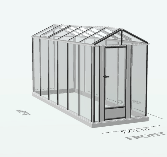 6m² - Serre en verre trempé - Euro Micro - Aluminium - 6m² - ALUMINIUM - L'atelier Des Serres - Image 5