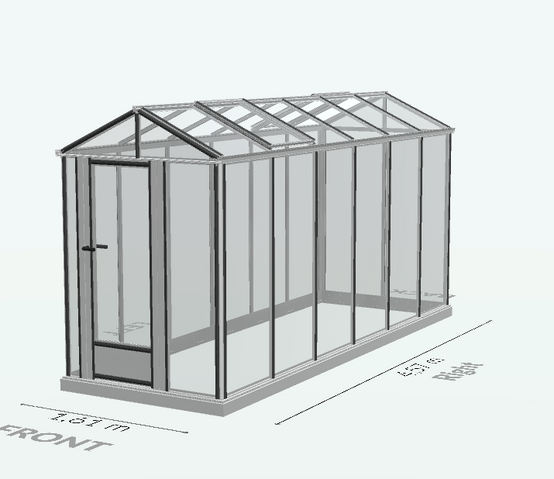 6m² - Serre en verre trempé - Euro Micro - Aluminium - 6m² - ALUMINIUM - L'atelier Des Serres - Image 4