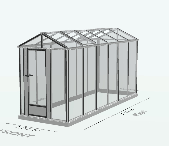 6m²  -  Serre en verre trempé - Euro Micro - Aluminium - 6m² - ALUMINIUM - L'atelier Des Serres - Image 4