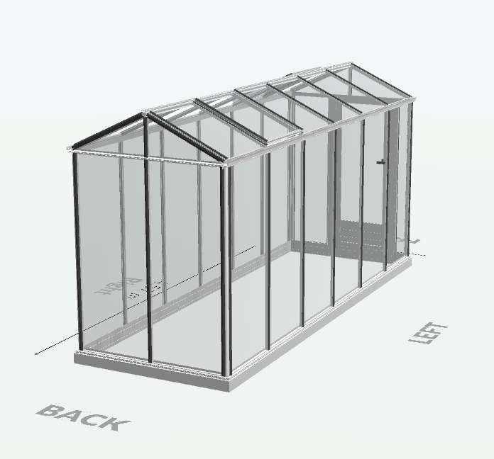 6m²  -  Serre en verre trempé - Euro Micro - Aluminium - 6m² - ALUMINIUM - L'atelier Des Serres - Image 6