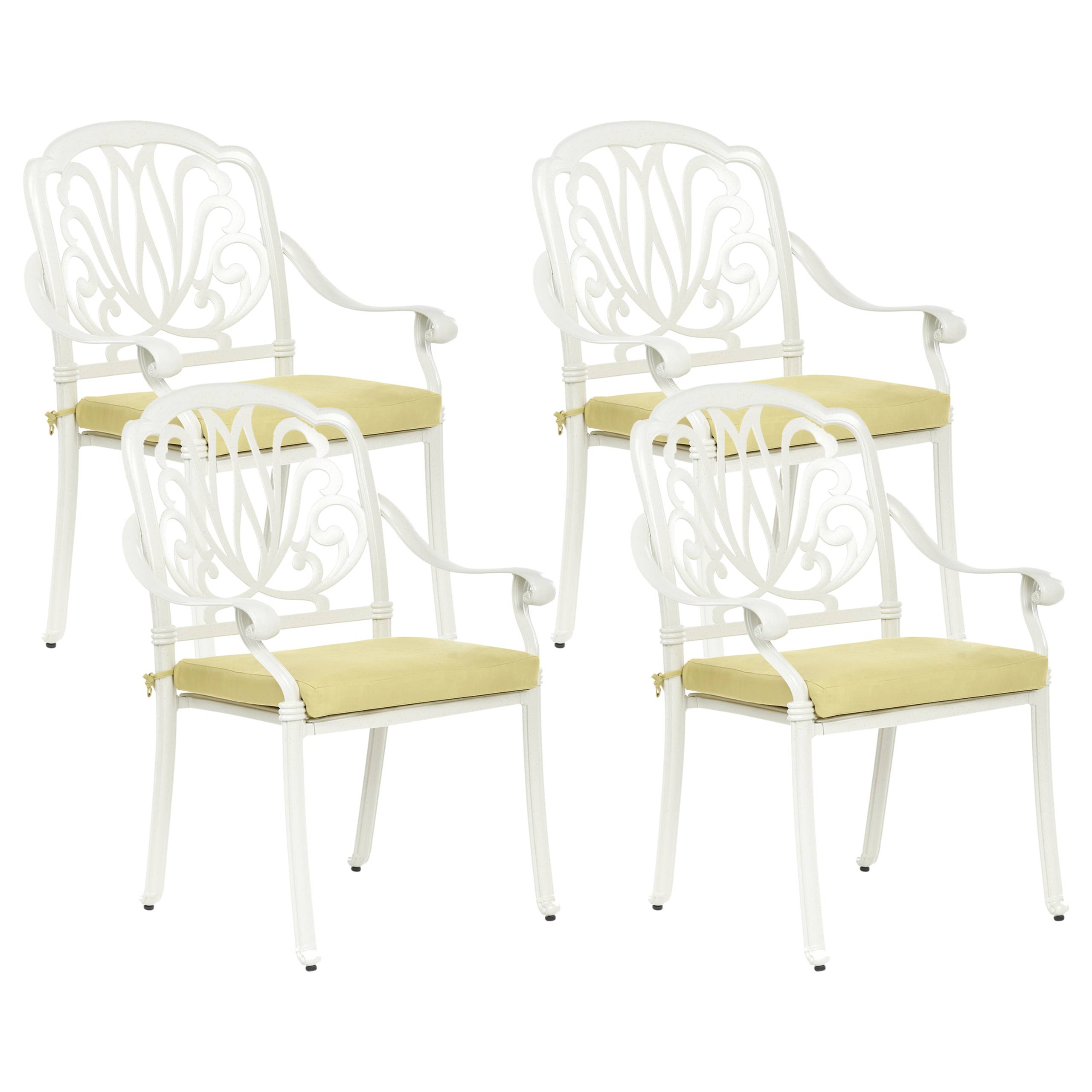 Beliani - Chaise de jardin Aluminium Blanc cassé ANCONA - Beliani - Image 2