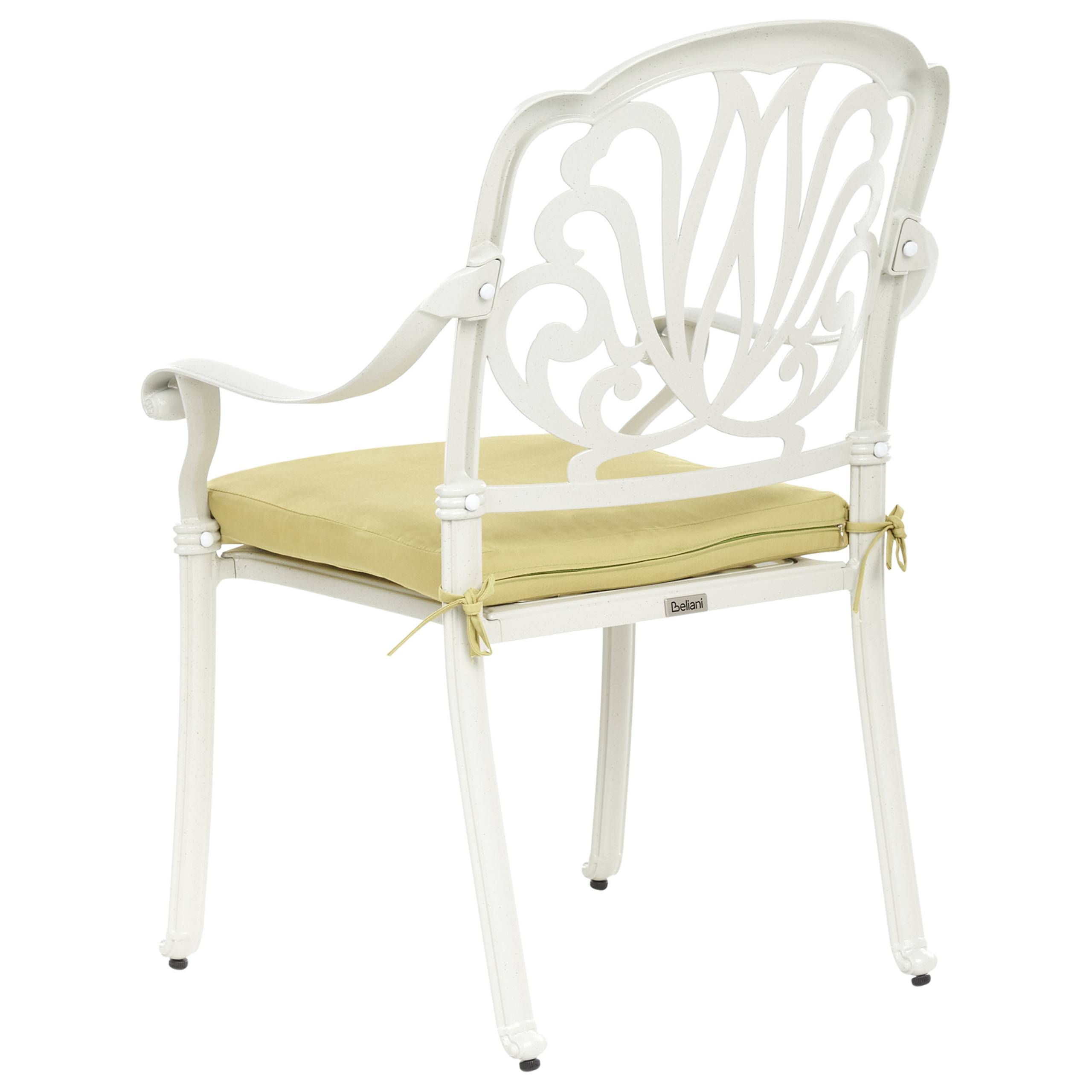 Beliani - Chaise de jardin Aluminium Blanc cassé ANCONA - Beliani - Image 6