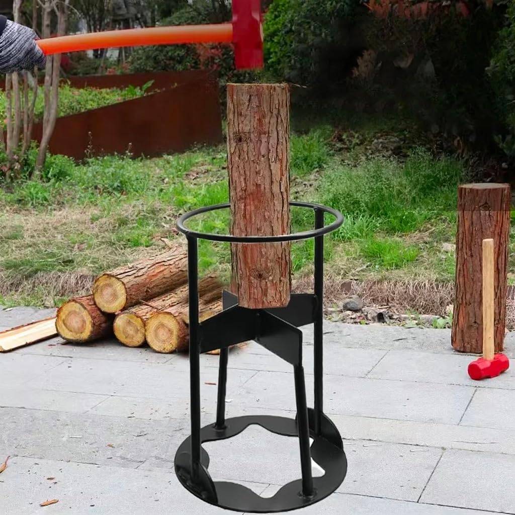 Fendeuse de bûches, coin de fendage pour cheminée, feu de joie, barbecue, jardin, camping (lame croisée, petite)-Lytech - Image 2