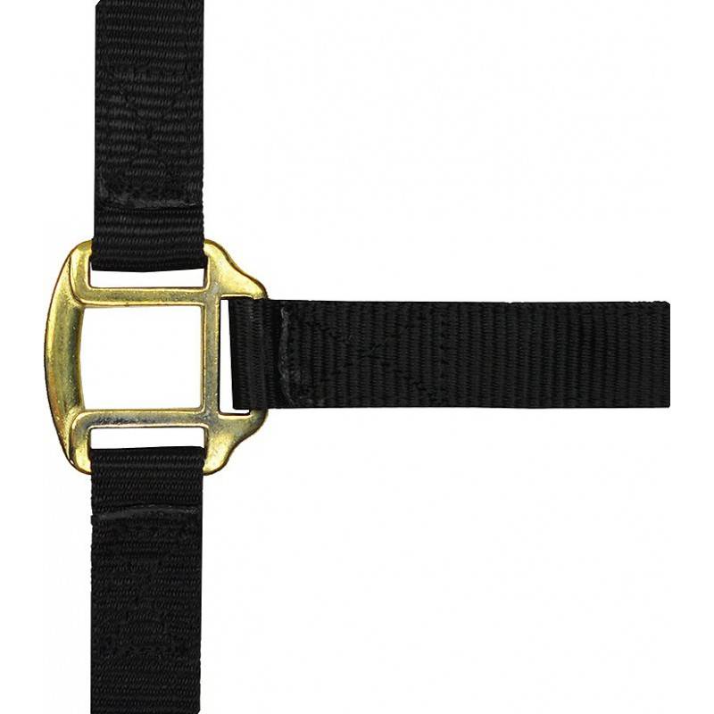 Norton - Licol nylon noir doublé cuir pour cheval - Image 1