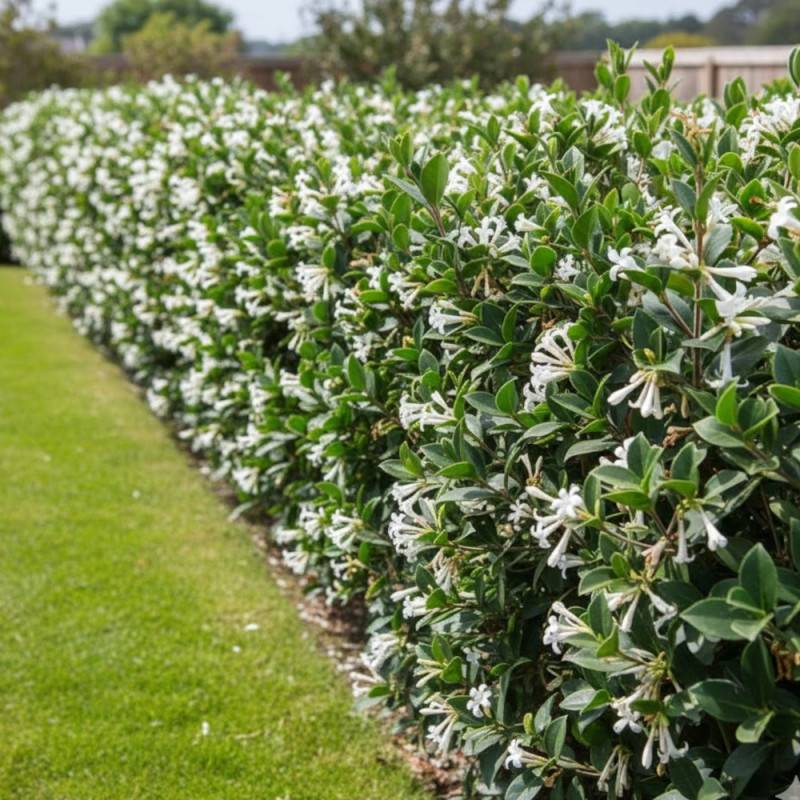 Osmanthe Heaven Scent, Osmanthus à fleurs Blanche - feuillage Persistant - Pot de 4L - 40/60 cm-  hauteur à maturité De 2,50 m à 3,00 m - Image 4