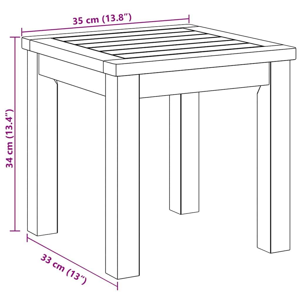 Table d'appoint bois d'acacia massif huile naturelle 35 x 35 x 34 cm - PANGIVO - Image 8