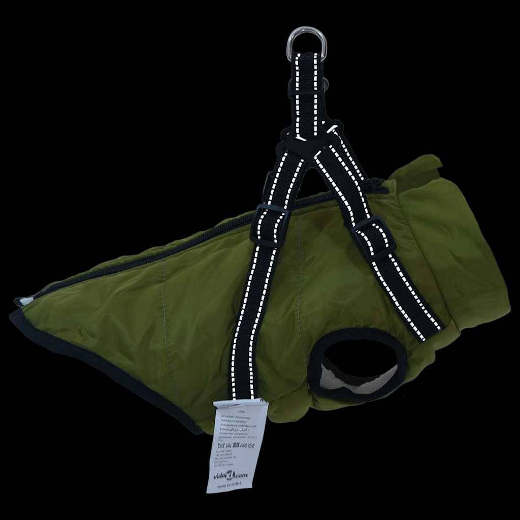 Veste Chien Extérieur Chaude Harnais Intégré Hiver XL Vert Armée - ComfortXL Outdoor Living - Image 9