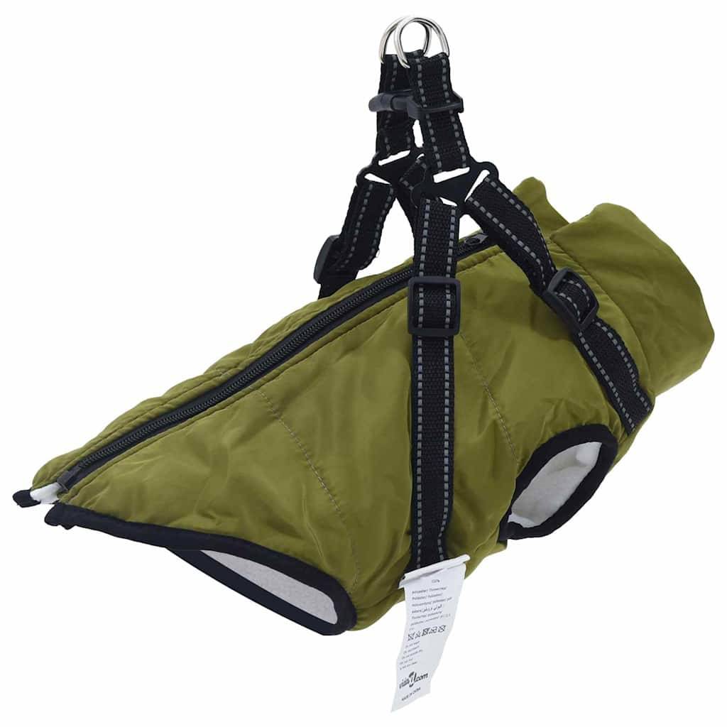 Veste Chien Extérieur Chaude Harnais Intégré Hiver XL Vert Armée - ComfortXL Outdoor Living