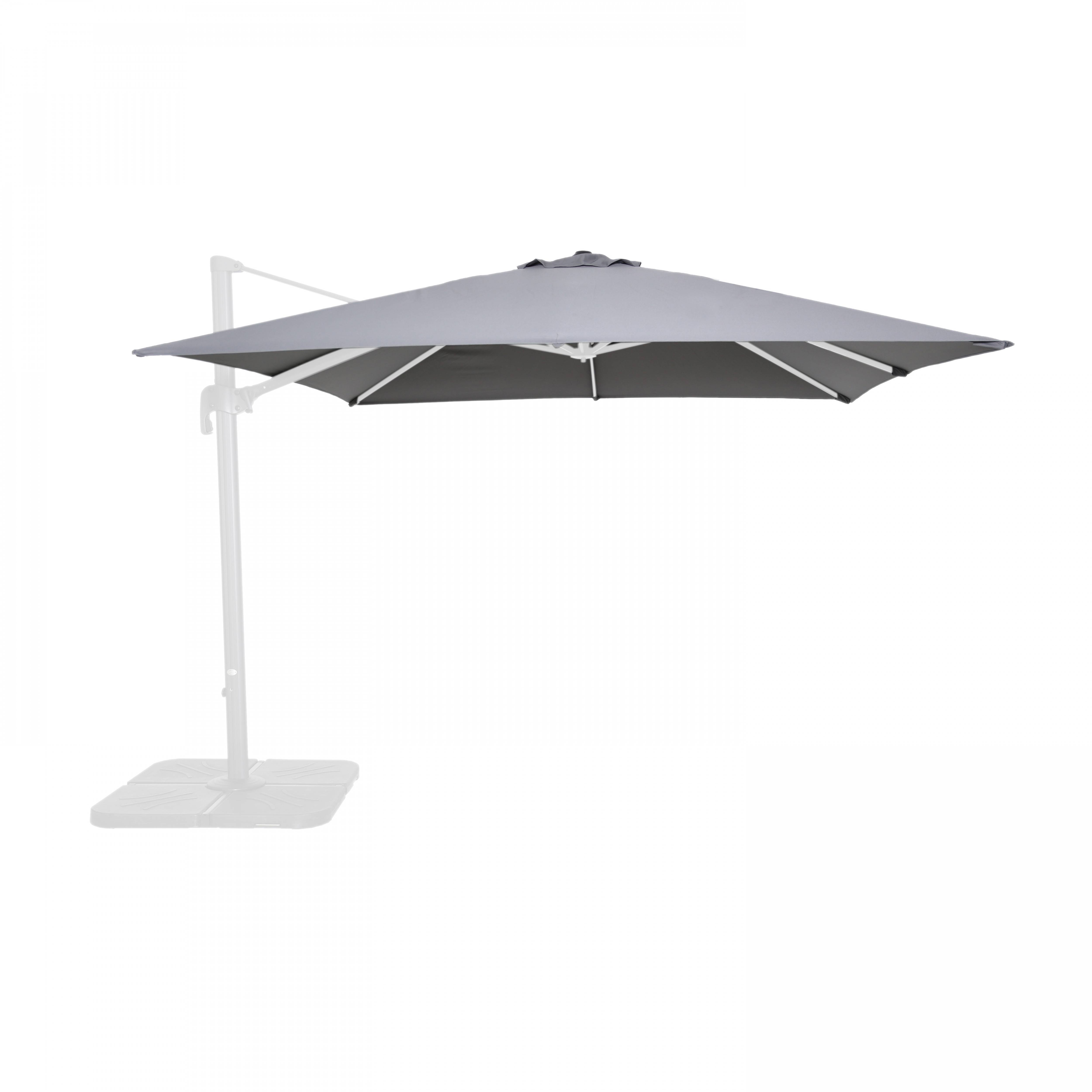 Oviala - Toile pour parasol déporté 3x3m anthracite  Malaga - Oviala - Image 1