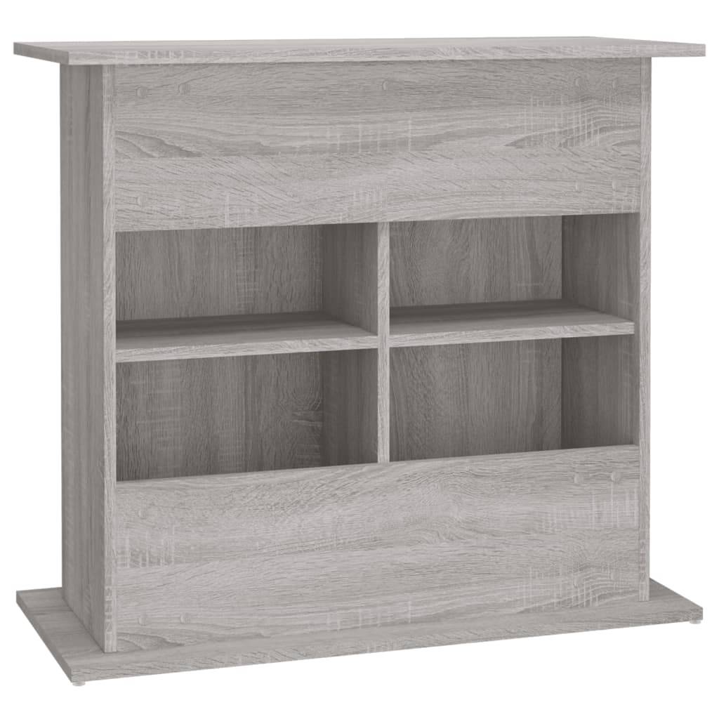 Meuble pour Aquarium Bois d'Ingénierie avec Portes de Rangement 81x36x73 cm Gris Sonoma - ComfortXL Outdoor Living - Image 8