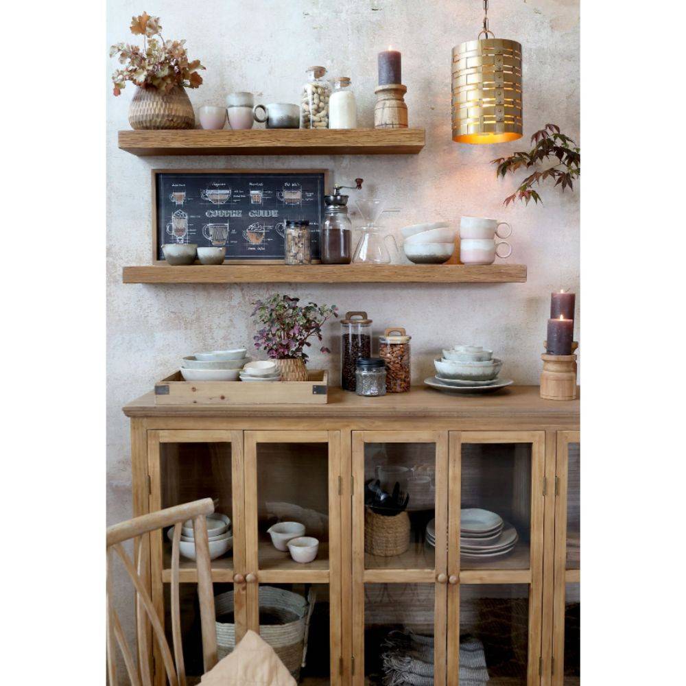 Chemin De Campagne - Armoire vitrine en bois de pin marron en verre 177 x 40 x 103 cm Chemin de campagne - Image 3