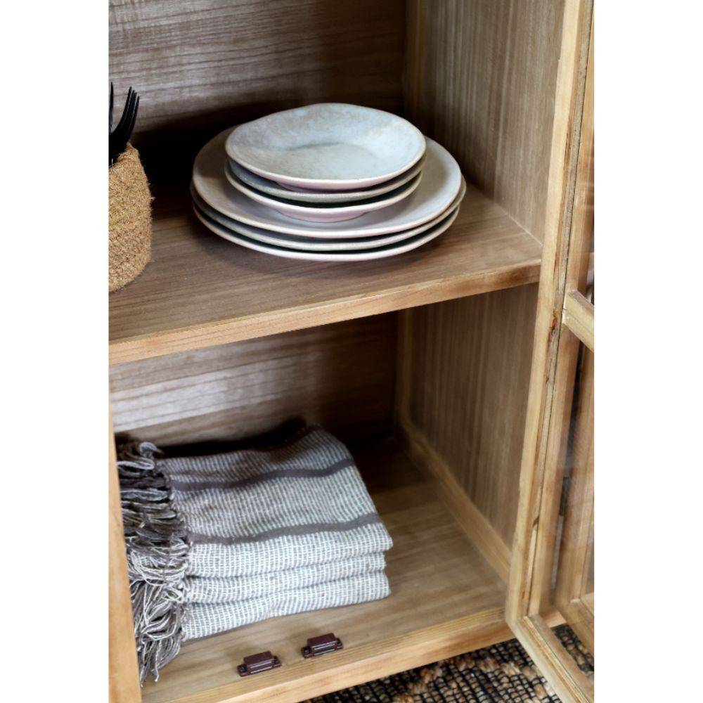 Chemin De Campagne - Armoire vitrine en bois de pin marron en verre 177 x 40 x 103 cm Chemin de campagne - Image 6