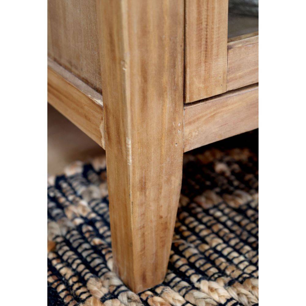Chemin De Campagne - Armoire vitrine en bois de pin marron en verre 177 x 40 x 103 cm Chemin de campagne - Image 5