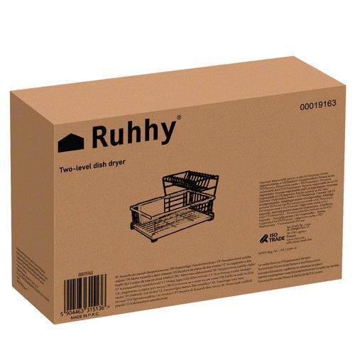Égouttoir à vaisselle à deux niveaux Ruhhy noir - Image 6