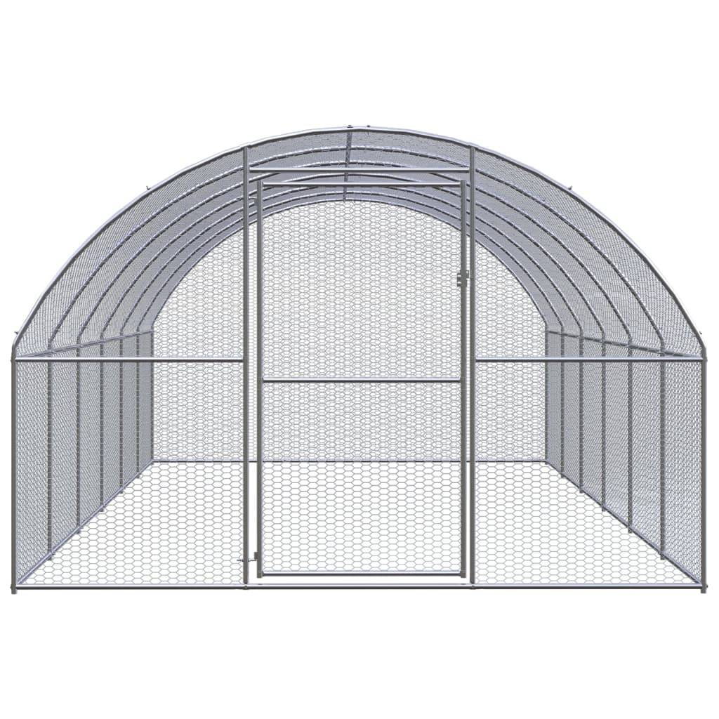 Poulailler extérieur Acier galvanisé Enclos grillagé pour jardin 3x6x2 m – ComfortXL Outdoor Living - Image 2