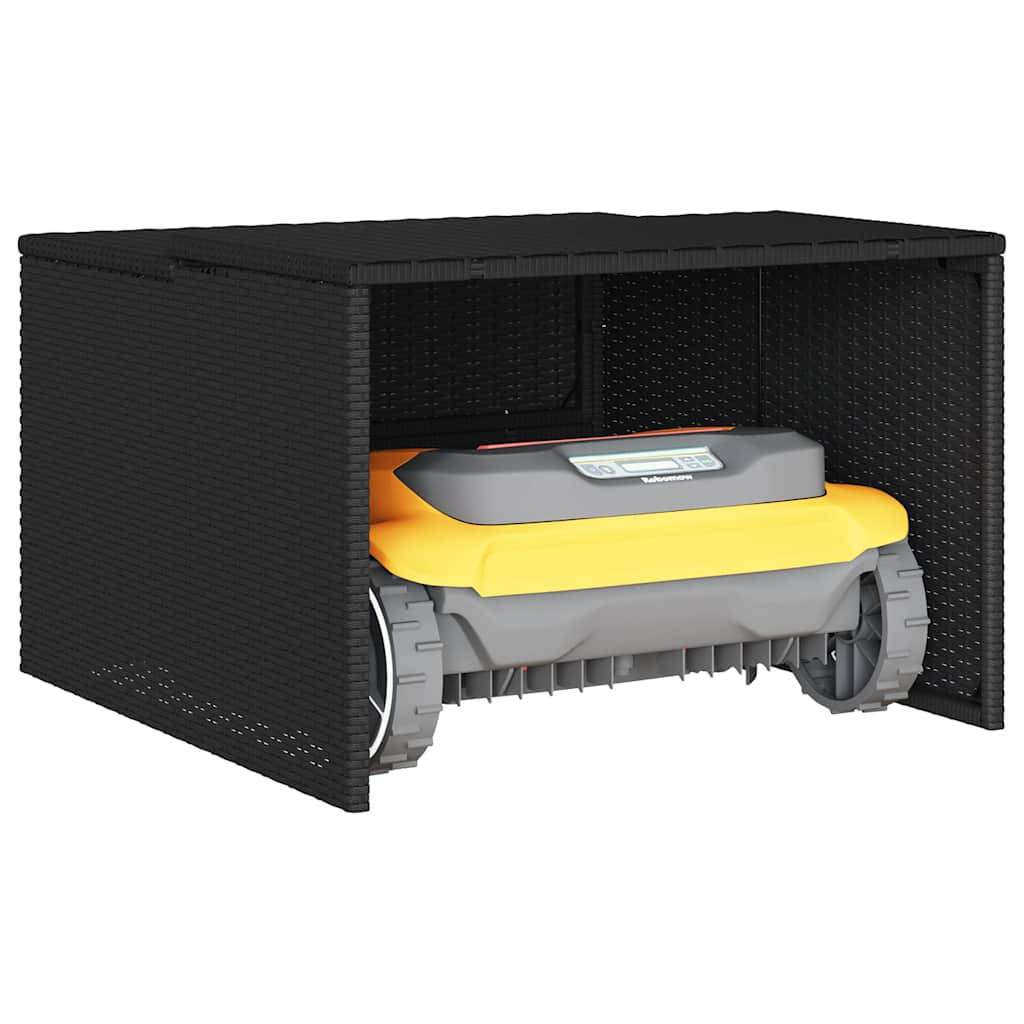 Vidaxl - Garage pour robot tondeuse noir 86x90x52/57 cm résine tressée vidaXL 365404 - Image 6