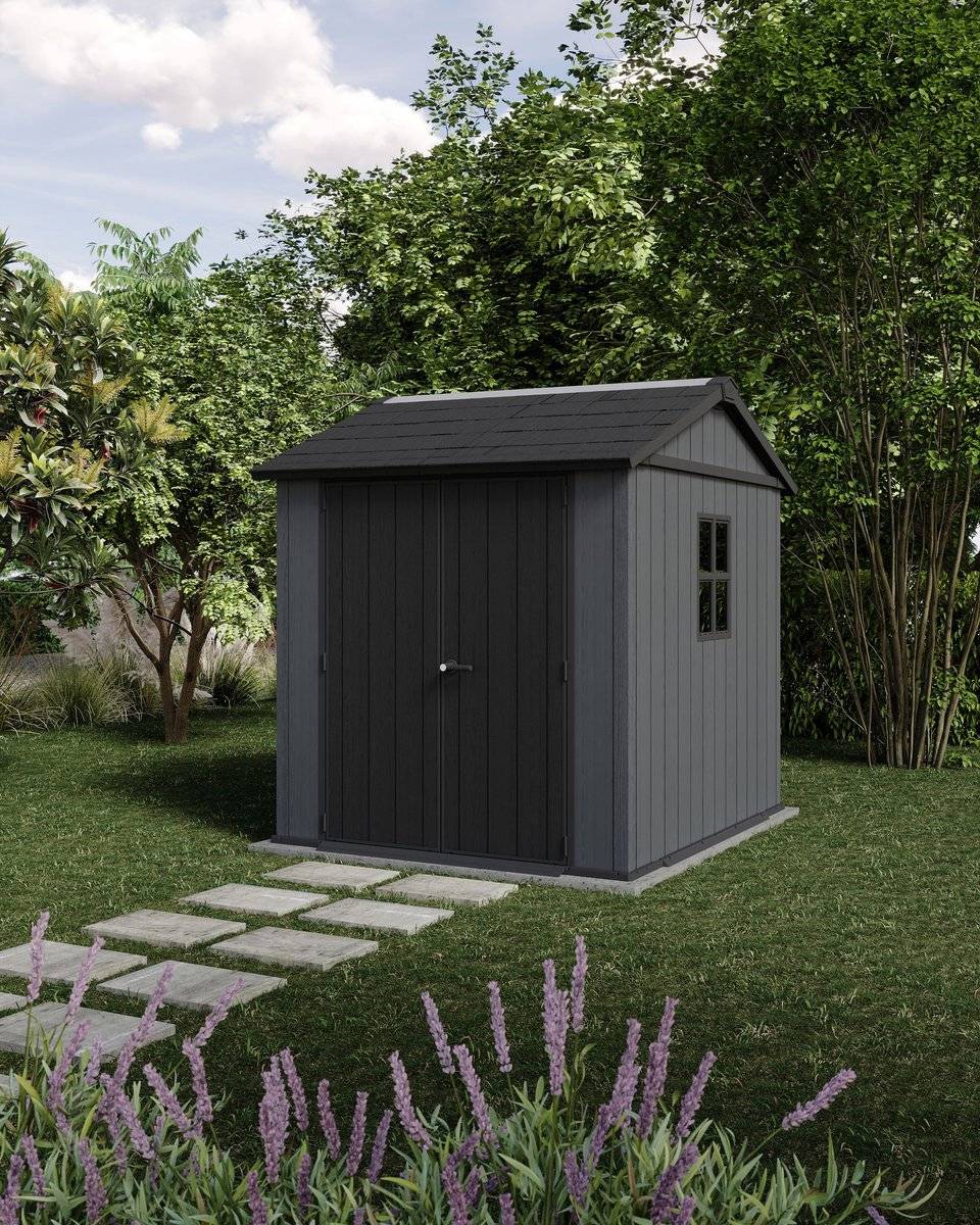 Keter - Abri de jardin Newton Plus 775 - 4,4 m² - Gris Aspect bois - KETER - Image 3