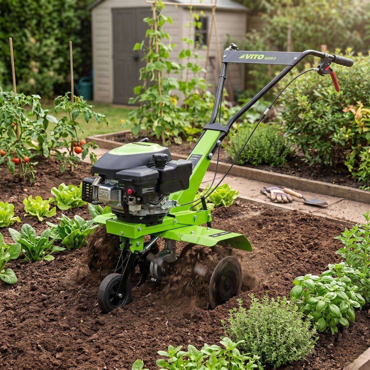 Motobineuse thermique 5CV 149Cm3 Largeur de Travail 630mm Fraise Ø260mm - Motoculteur à Essence 4T Labourer Jardin Potager VITO - Image 3