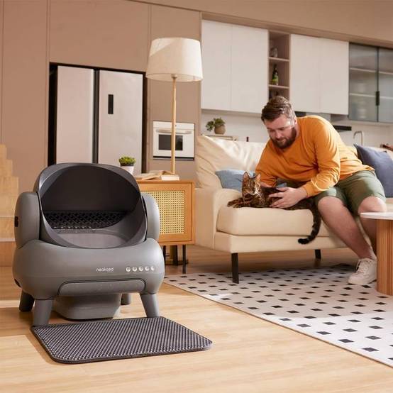 NEAKASA Litière automatique pour grands chats - Grande ouverture - Gris NEAKASA - Image 3