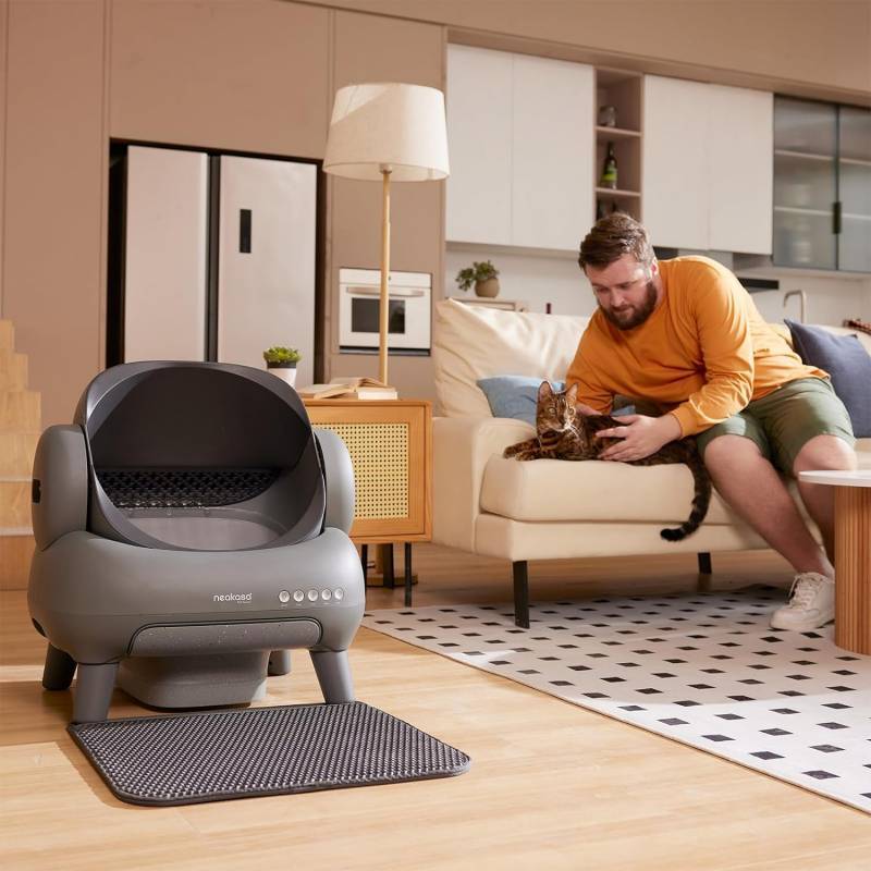 NEAKASA Litière automatique pour grands chats - Grande ouverture - Gris NEAKASA - Image 3