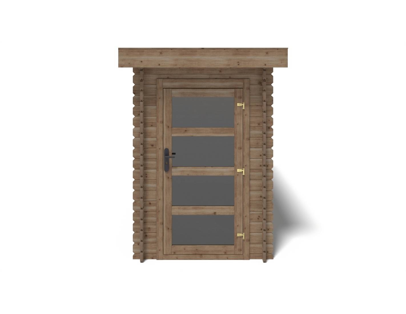 Altanka - Abri de jardin en bois - 4.5m2 - 1.5x3m - Traité - Ep. 28mm - Couleur: marron - DOM628 - Image 3