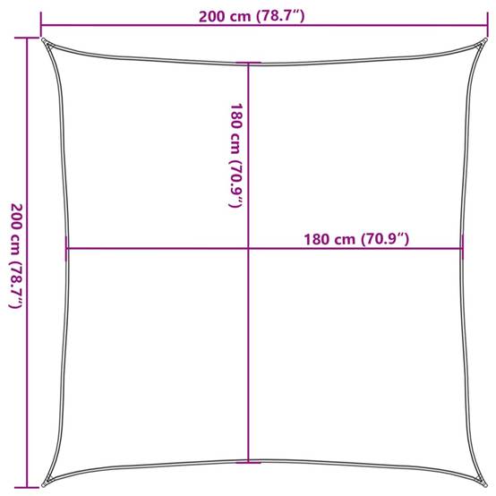 Voile d'ombrage PEHD Terre cuite 2 x 2 m - PANGIVO - Image 10