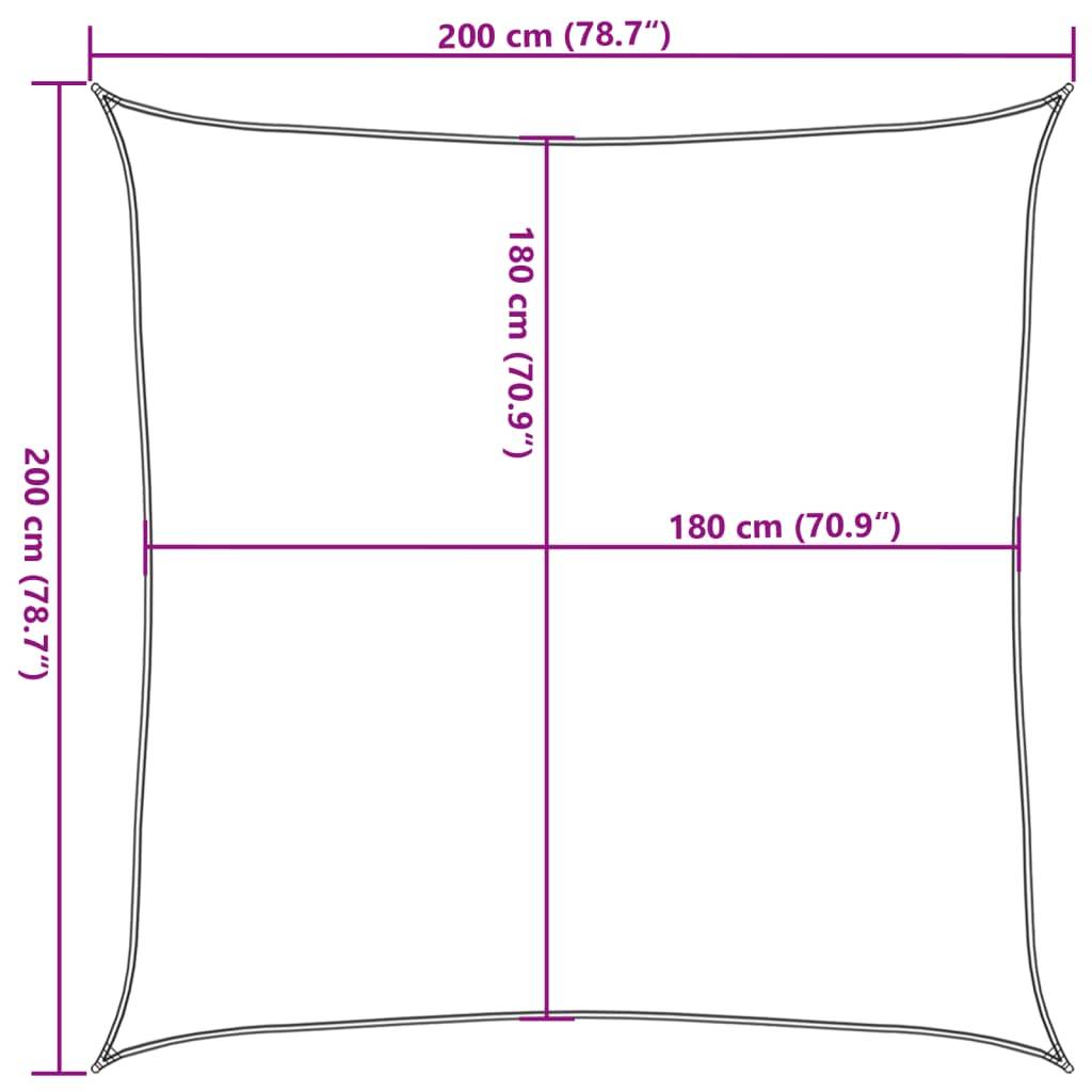 Voile d'ombrage PEHD Terre cuite 2 x 2 m - PANGIVO - Image 10