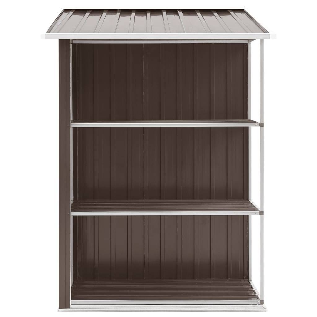 Vidaxl - Abri de jardin avec étagère Marron 205x130x183 cm Fer 2.7m² vidaXL 47105 - Image 7