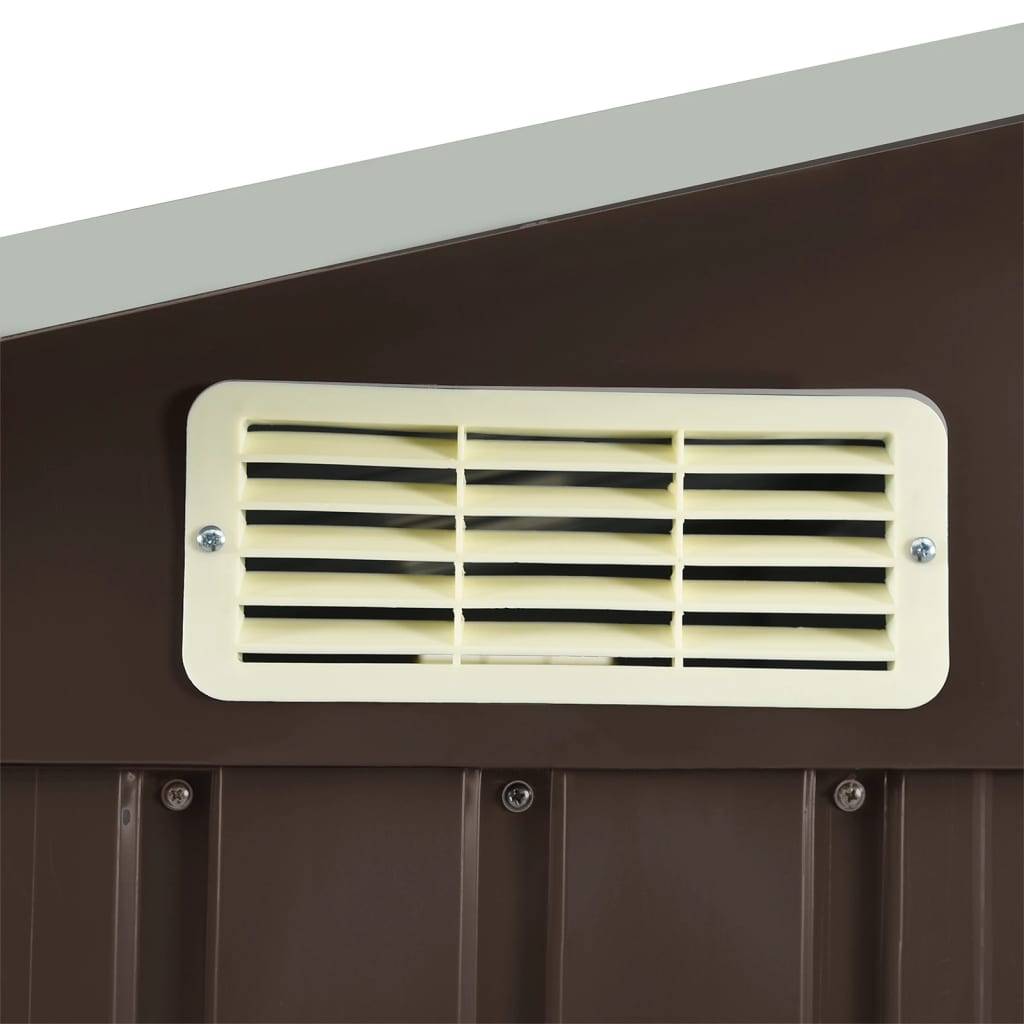 Vidaxl - Abri de jardin avec étagère Marron 205x130x183 cm Fer 2.7m² vidaXL 47105 - Image 4