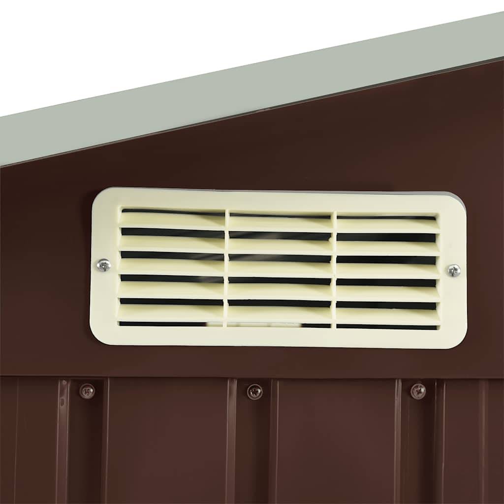 Vidaxl - Abri de jardin avec étagère Marron 205x130x183 cm Fer 2.7m² vidaXL 47105 - Image 5