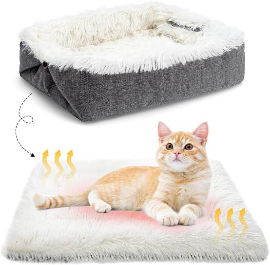 Lit pour Chat Chien 2 en 1 Double Usage 42x36 cm