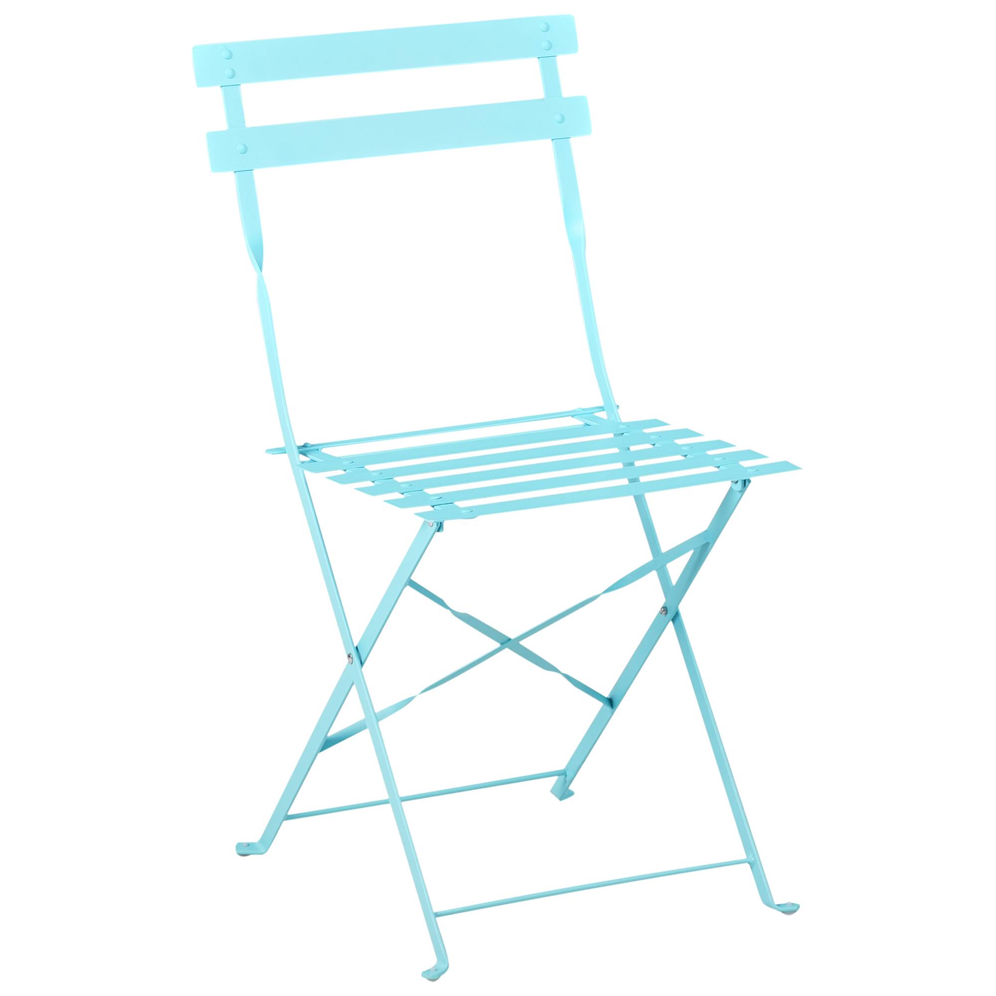 Beliani - Set de bistrot, 2 Personnes Acier Bleu clair FIORI - 60x60x72- Beliani - Image 4