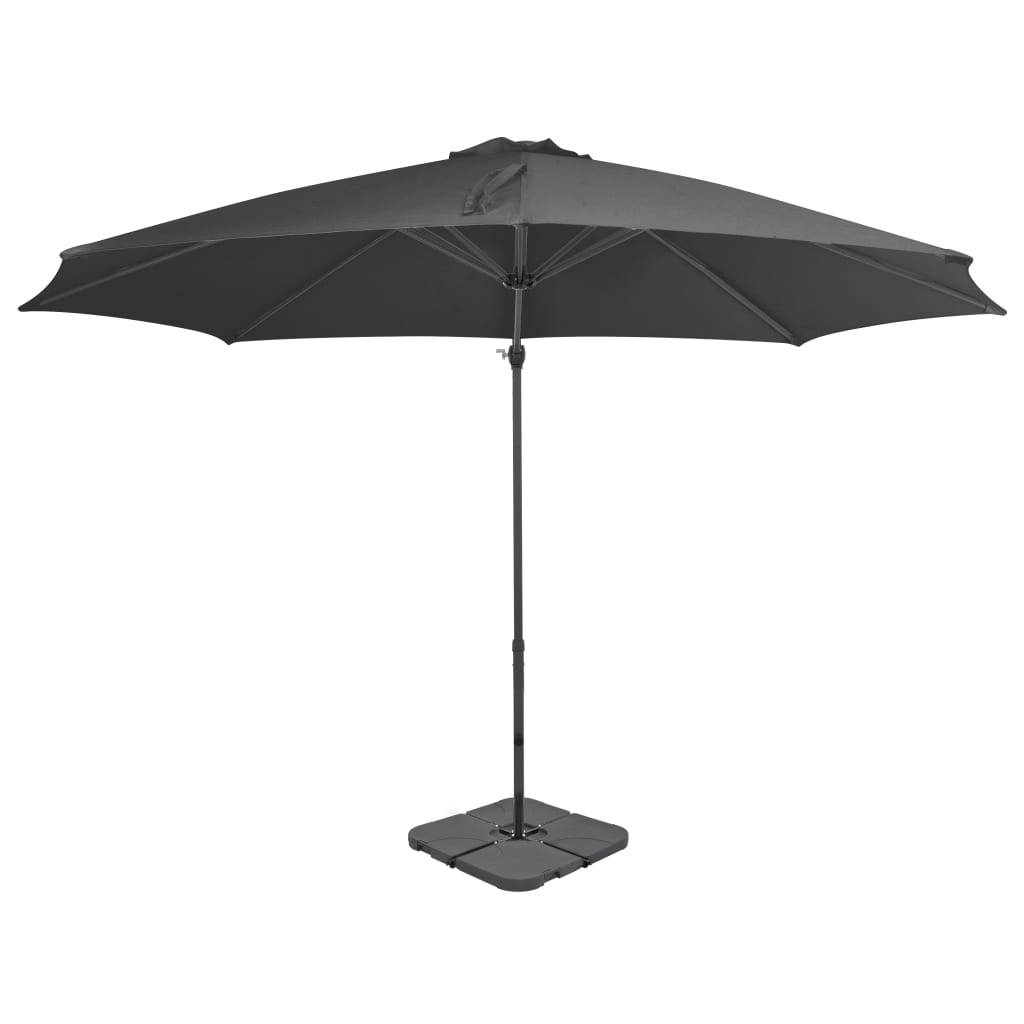 Helloshop26 - Parasol mobilier de jardin avec base portable diamètre : 3 m anthracite - Image 2