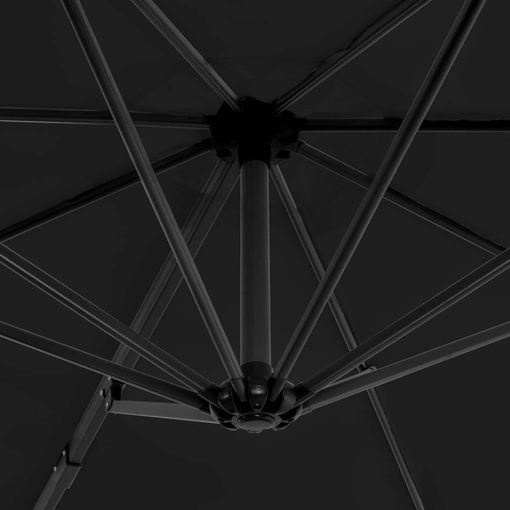 Helloshop26 - Parasol mobilier de jardin avec base portable diamètre : 3 m anthracite - Image 4