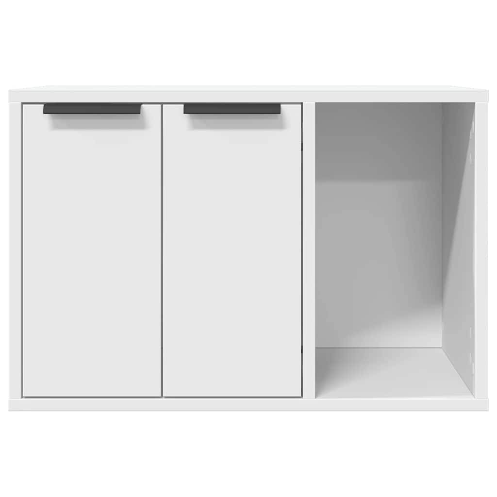 Vidaxl - Meuble de bac à litière pour chat blanc bois d'ingénierie vidaXL 857724 - Image 6