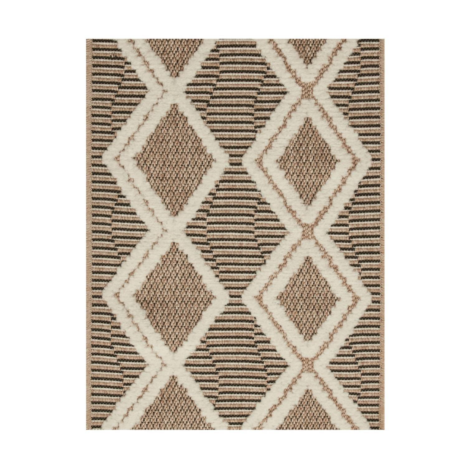 Autre - Tapis intérieur et extérieur en polypropylène marron 120x170cm - Image 1