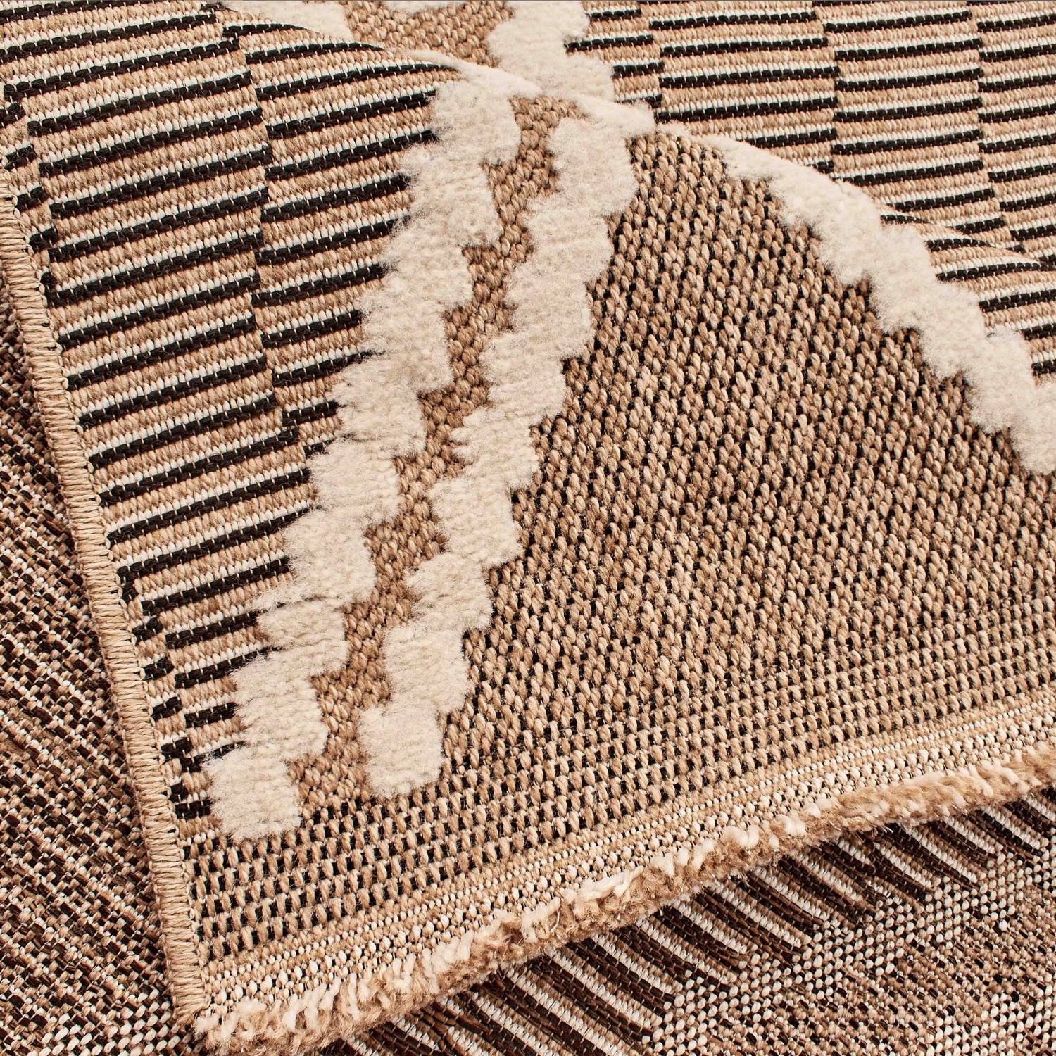Autre - Tapis intérieur et extérieur en polypropylène marron 120x170cm - Image 5