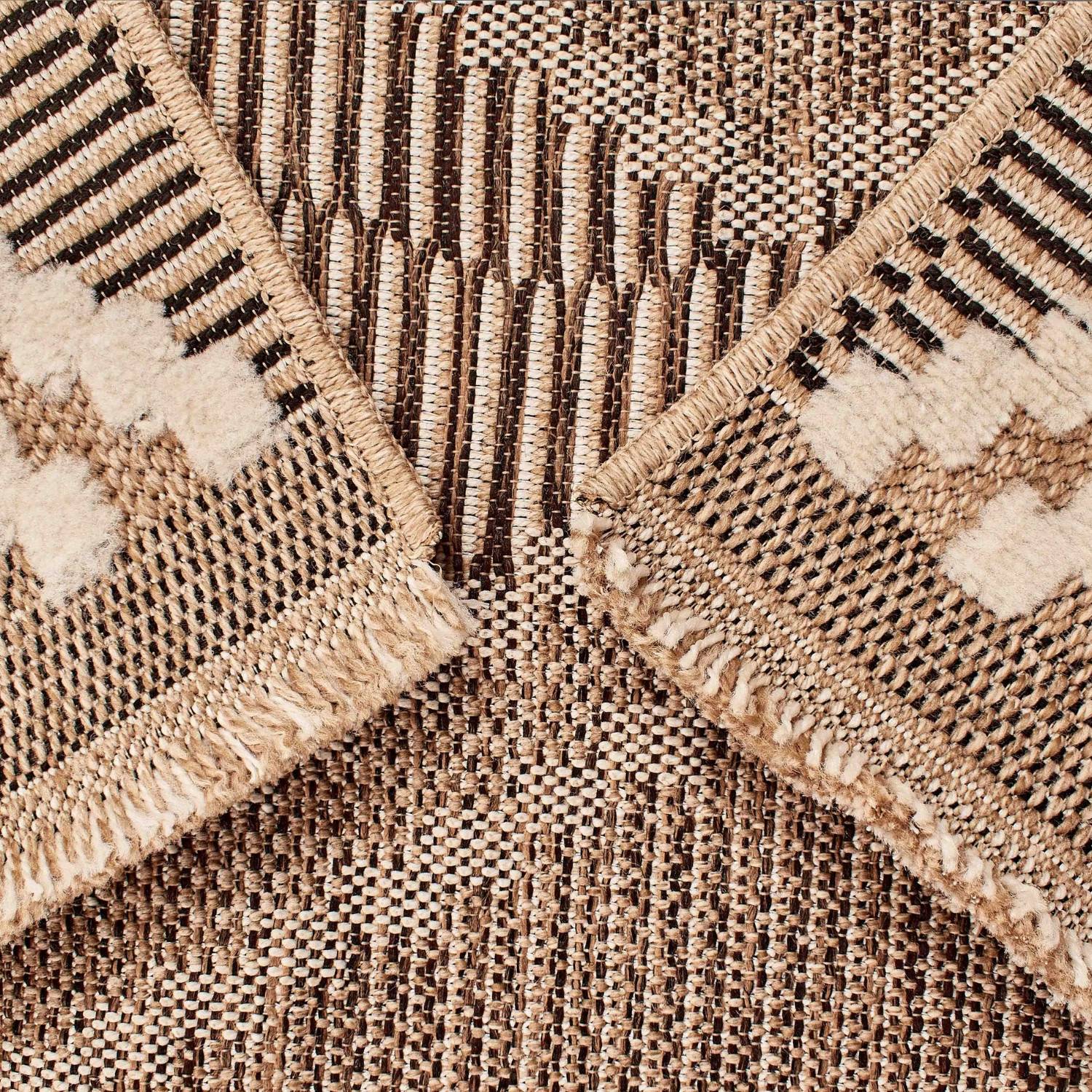 Autre - Tapis intérieur et extérieur en polypropylène marron 120x170cm - Image 4