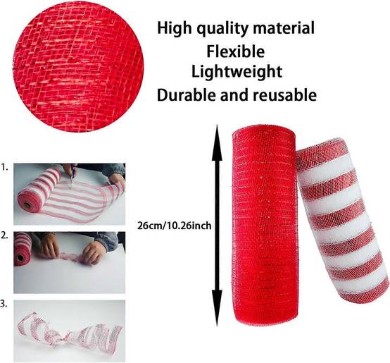 10mm Ruban Noel 2 Rouleaux/45 Mètres Rouge et Vert Ruban Satin pour Emballage Cadeau Noel, Decoration Noel Sapin, Couronne de Noel Porte 10mm Ruban Noel 2 Rouleaux/45 Mètres Rouge et Vert Ruban Satin pour Emballage Cadeau Noel, Decoration Noel Sapin, Couronne de Noel Porte