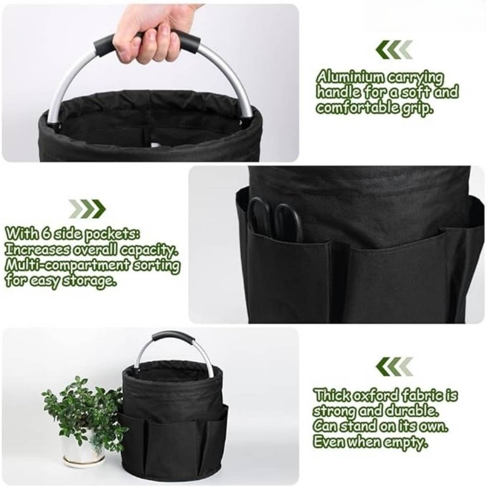 DtopbuyAge - Panier À Outils Jardinage 17L Avec 6 Poches Pliable DtopbuyAge - Image 4