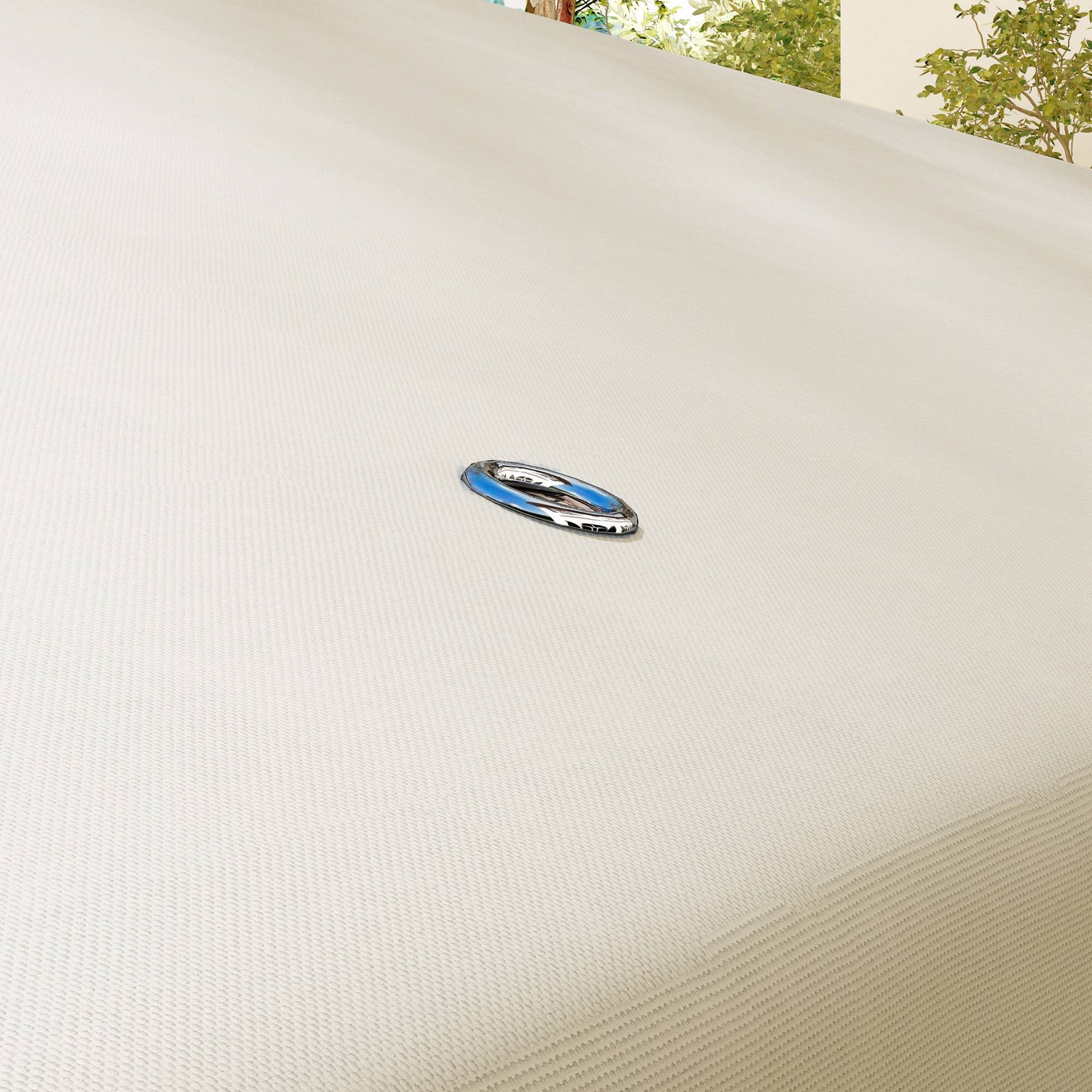 Toile de remplacement pour tonnelle de jardin 3x4m à toit à deux niveaux, en polyester beige - Image 10