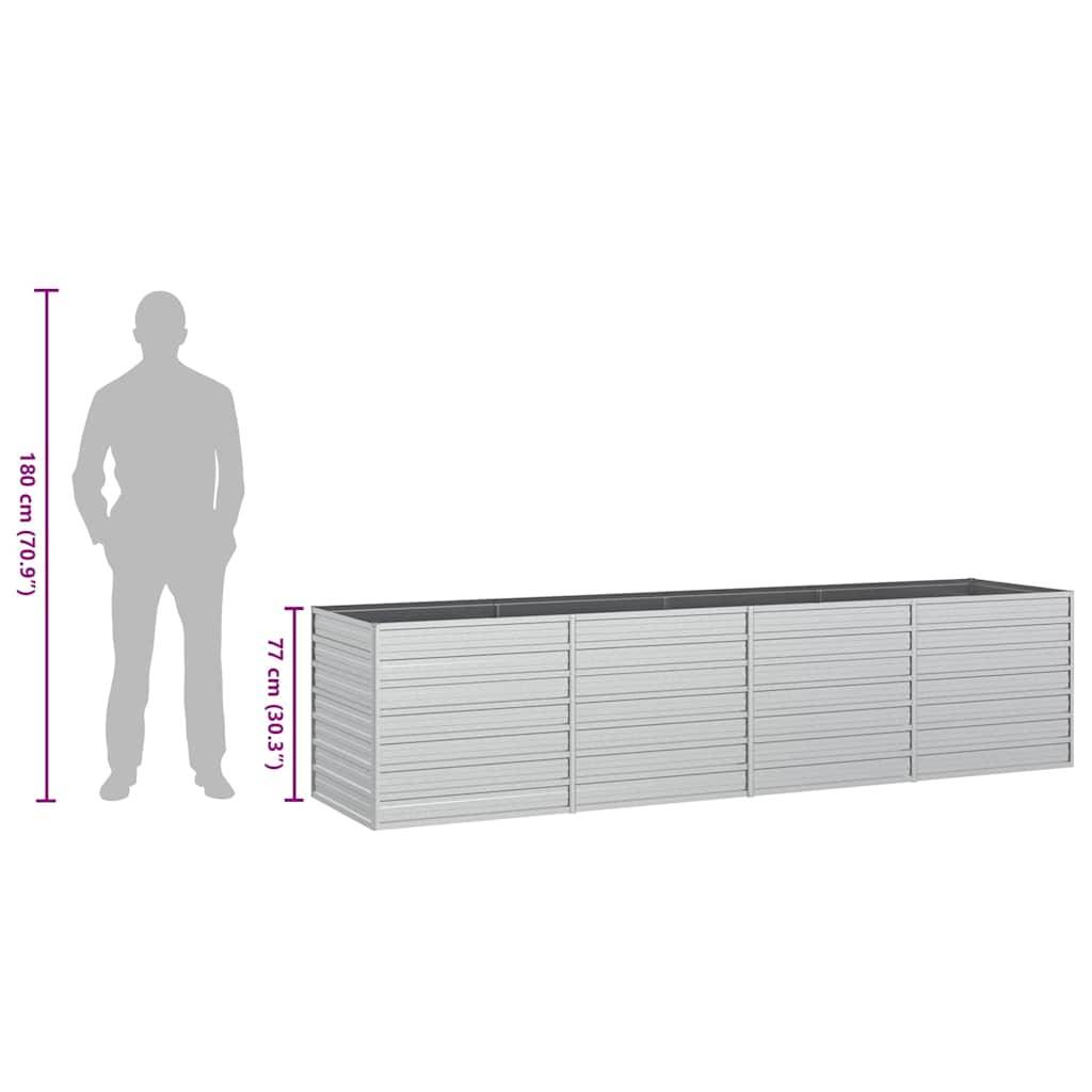 Prolenta Premium - Jardinière acier argent  320 x 80 x 77 cm  - Prolenta premium p356.6 - Image 8