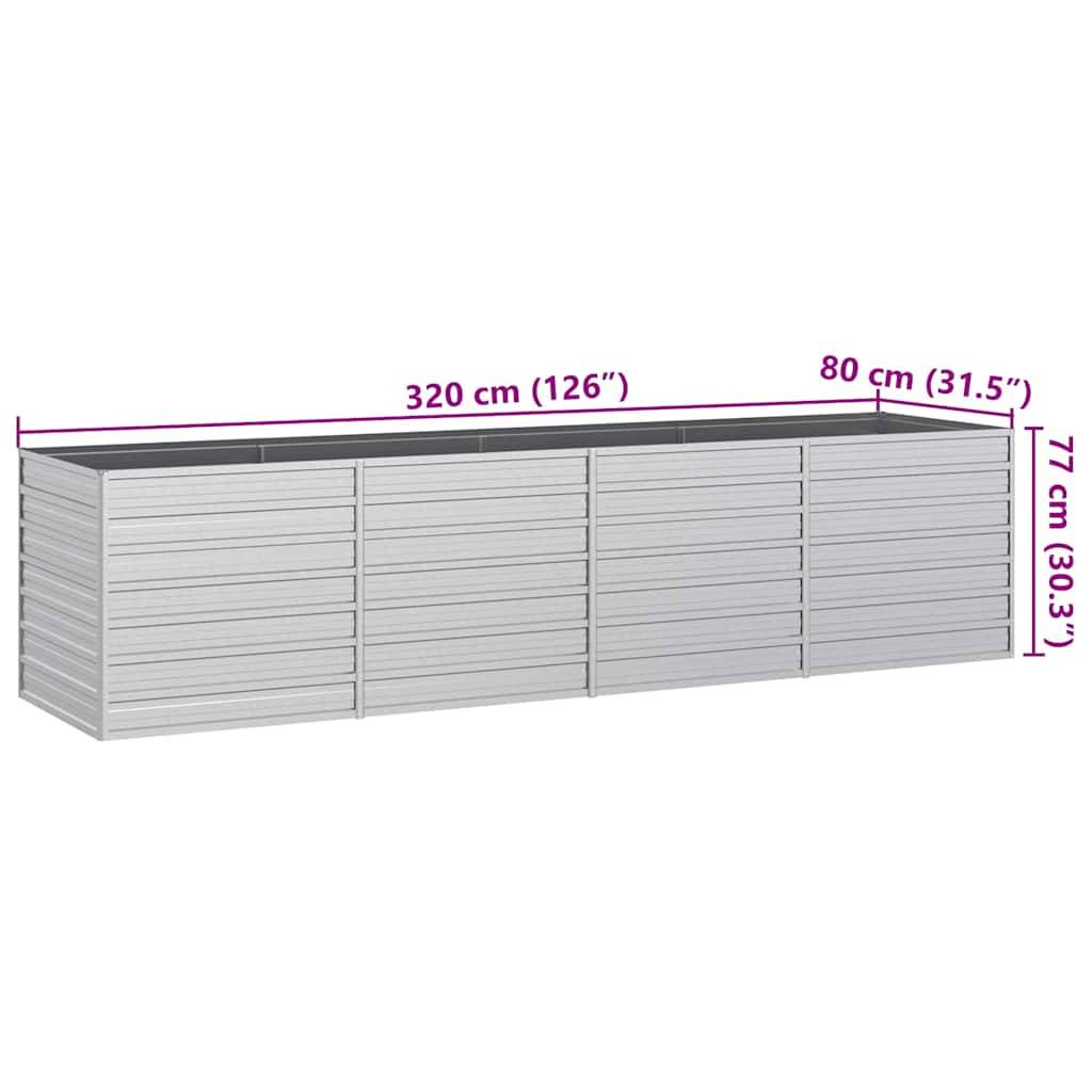 Prolenta Premium - Jardinière acier argent 320 x 80 x 77 cm - Prolenta premium p356.6 - Image 7