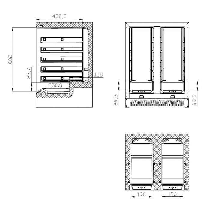 Cave à Vin 40 Bouteilles Double Zone - 100 L - Combisteel - Image 4