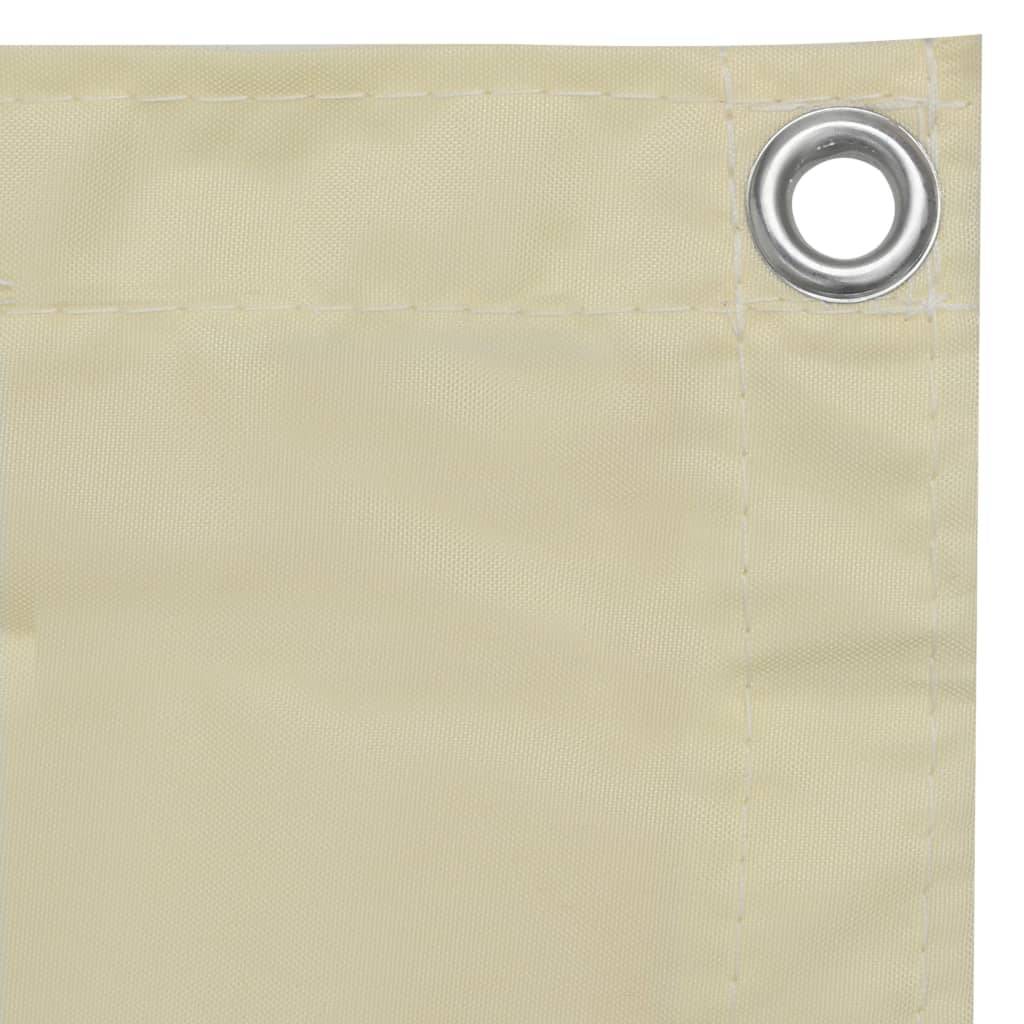 Helloshop26 - Écran de balcon brise pare vue protection confidentialité 120 x 400 cm tissu oxford crème - Image 3