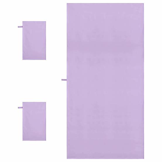 Set de serviettes de sport 3 pcs Violet Polyester et Polyamide Maison Chic - Image 4