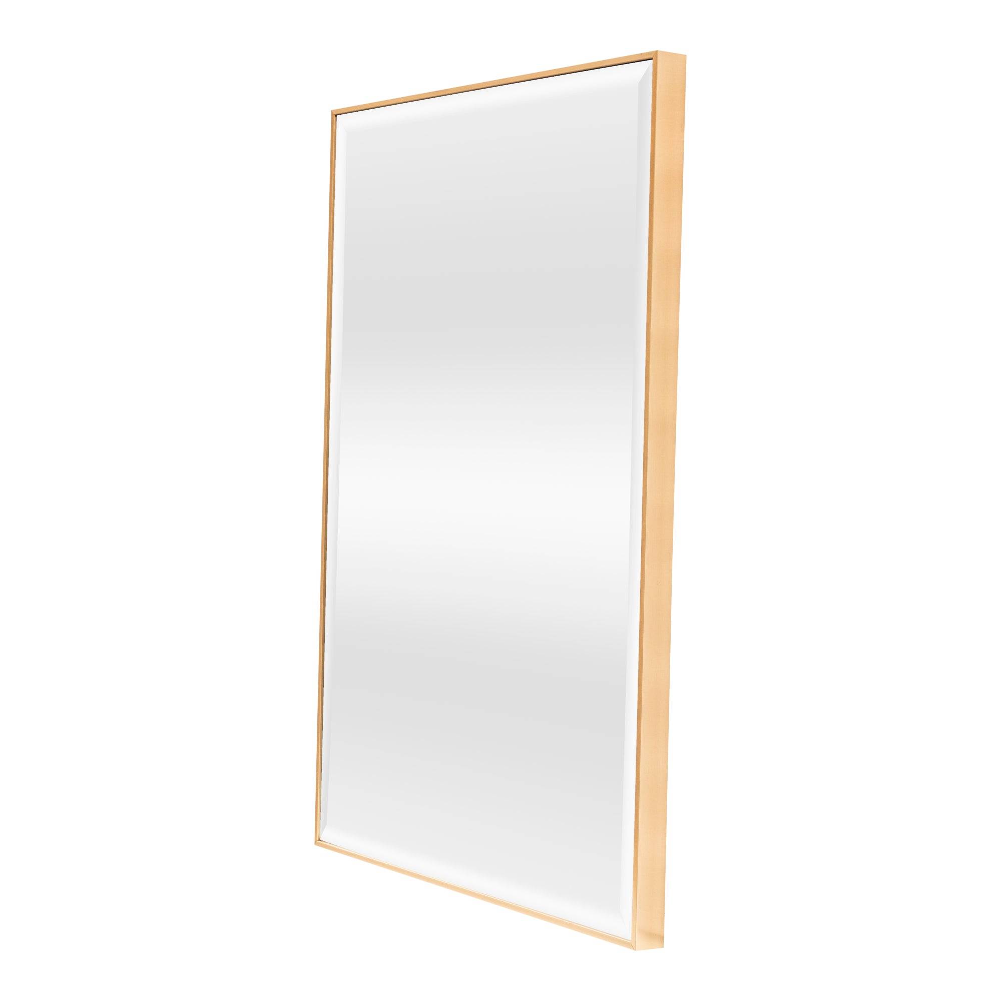 Miroir mural rectangulaire 92 x 62 cm doré - Image 1